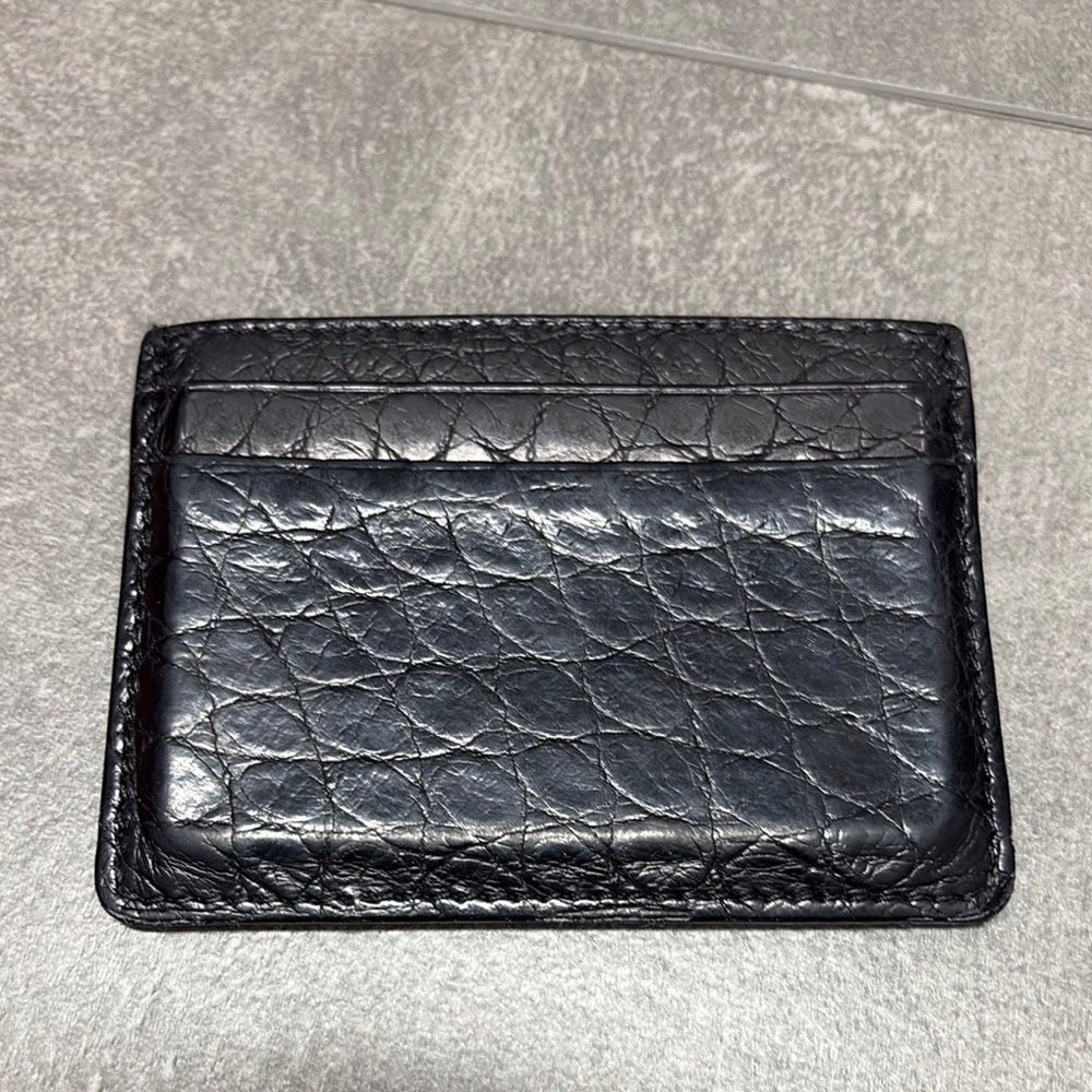 Authentic Burberry Real Alligator Card Holder (Black)